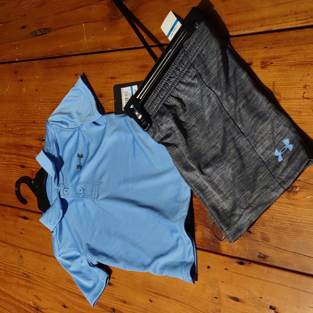 Nwt under armour 2 pc shorts and polo set sz 12 months